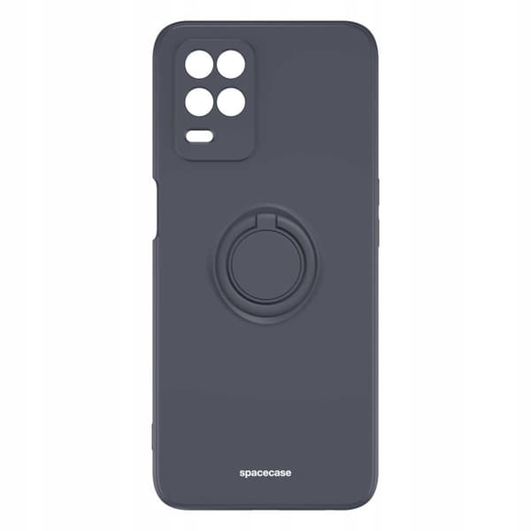 Spacecase Silikone Case Ring Til Realme 8 5G Telefon Sort