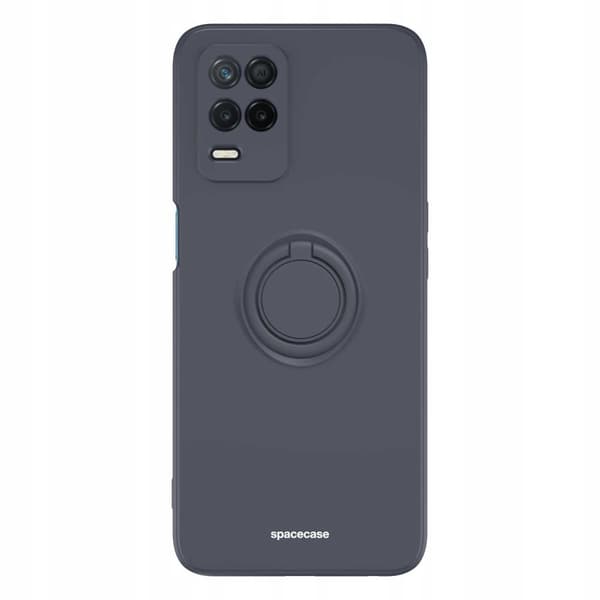 Spacecase Silikone Case Ring Til Realme 8 5G Telefon Sort