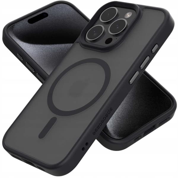 Spacecase Hybrid-Kotelo Iphone 15 Pro Musta