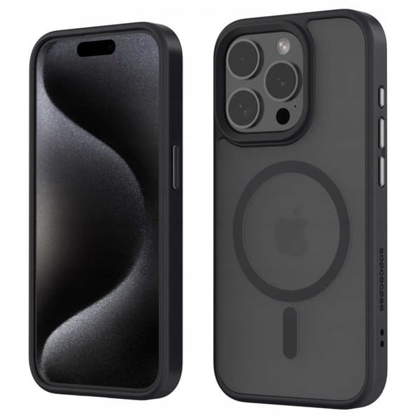 Spacecase Hybrid-Kotelo Iphone 15 Pro Musta