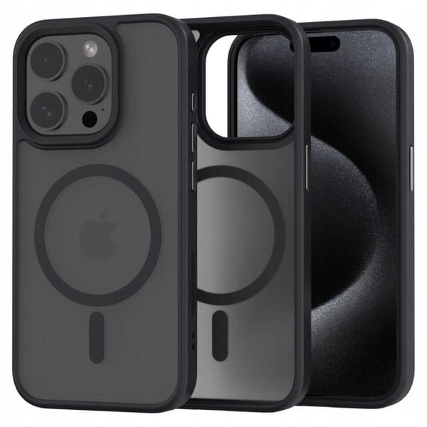 Spacecase Hybrid-Kotelo Iphone 15 Pro Musta