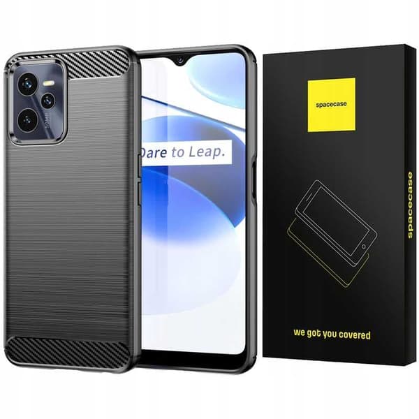 Realme C35 Narzo 50A Prime Black Spacecase Kotelon Kansi