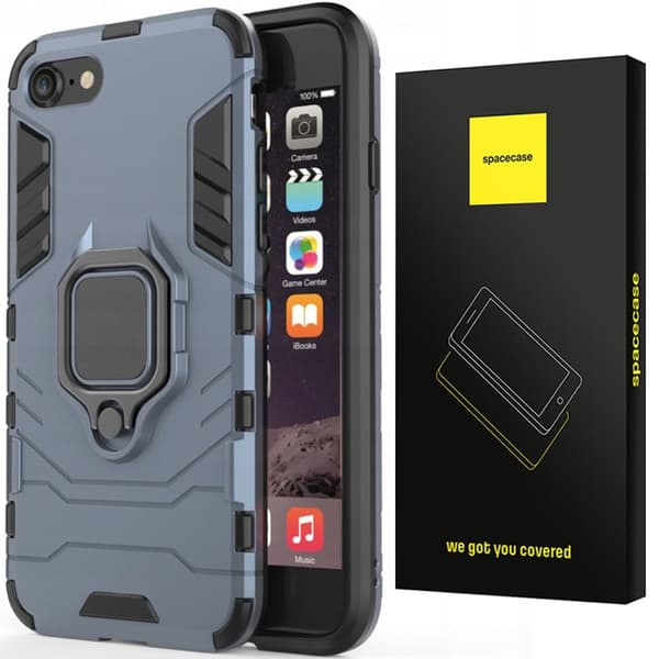 Spacecase X-Ring Case For Iphone 7 8 Se 2020 Blå