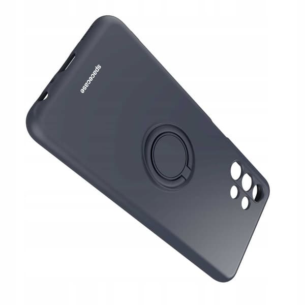 Spacecase Silicone Case Ring For Samsung Galaxy A13 4G Black