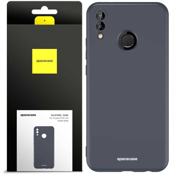 Spacecase Silikone Case Til Huawei P20 Lite Sort Beskyttelse