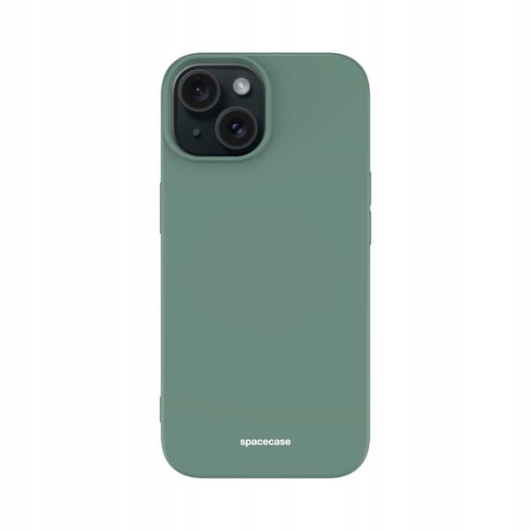 Spacecase Silikonikuoro Iphone 15 Case Tummavihreä