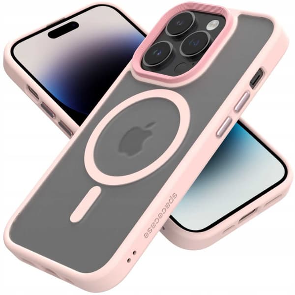 Spacecase Hybrid Magnetisk Case Til Iphone 14 Pro Pink Case