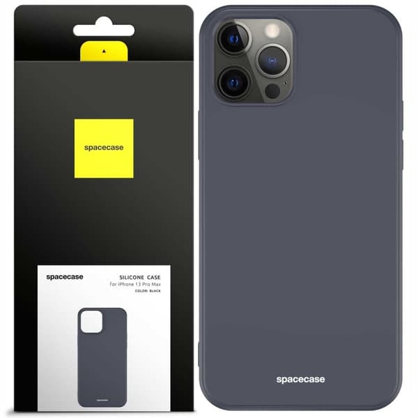 Spacecase Silikonikuoro Iphone 13 Pro Max Musta Suojaus