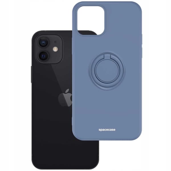 Spacecase Case Silikon Ringdeksel For Iphone 12 Mini Blå