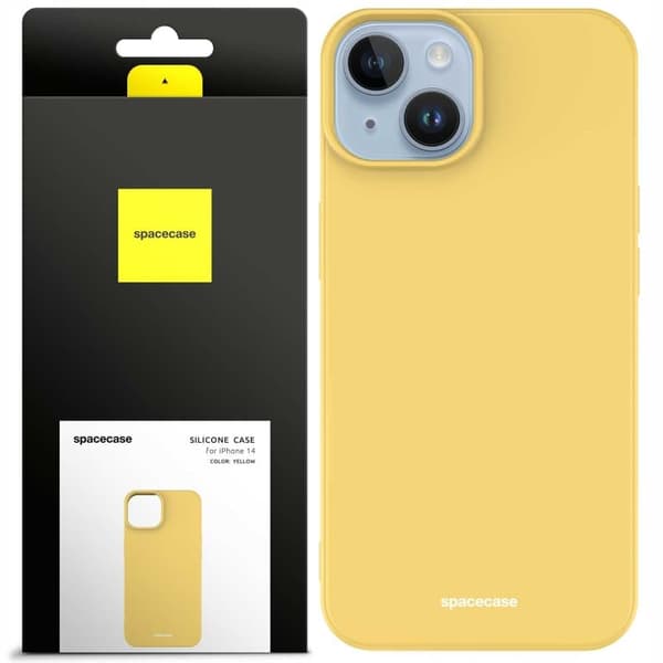 Spacecase Silikone Case Til Iphone 14 Gul Telefonbeskyttelse