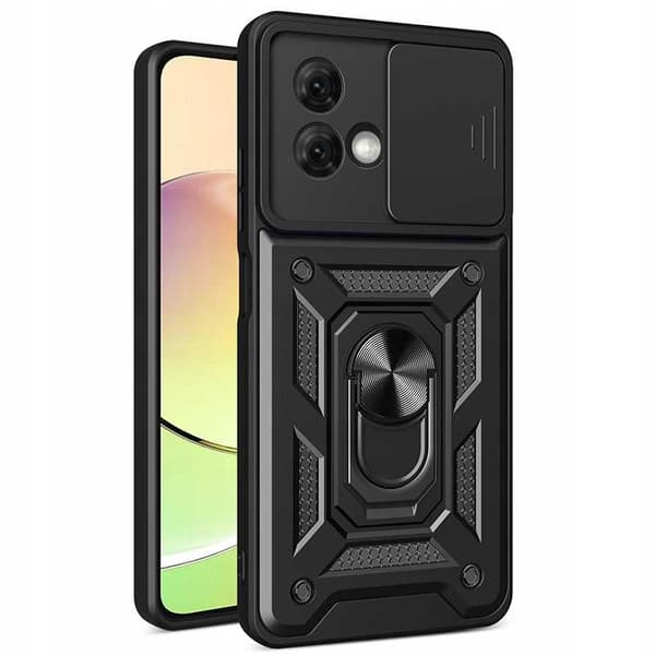 Motorola Moto G84 Musta Varusteen Kotelon Kansi