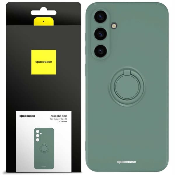 Spacecase Silikone Case Ring For Samsung Galaxy S23 Fe Green