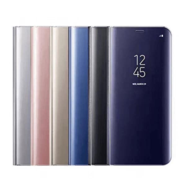 Samsung Galaxy S10 PLUS Exklusivt Fodral Flip Cover - Clear View - 6 Färger - GULD