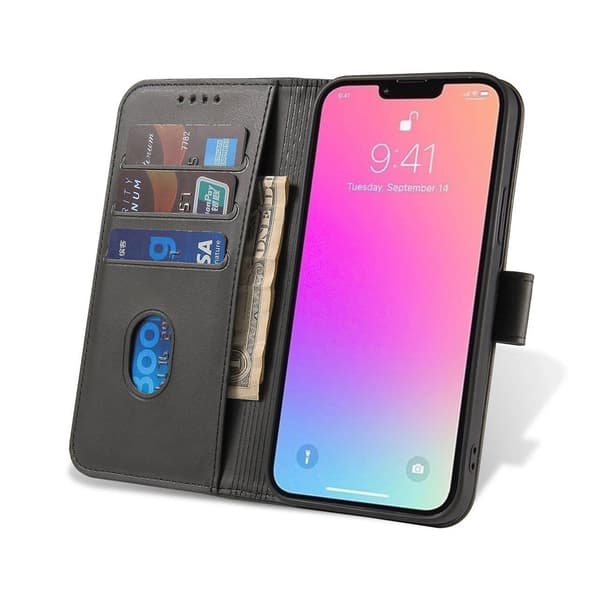 Kunstlærveske med stativ for Samsung Galaxy A26 - Svart