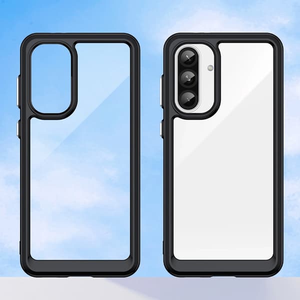 Ytre romskall med svart ramme for Samsung Galaxy A56