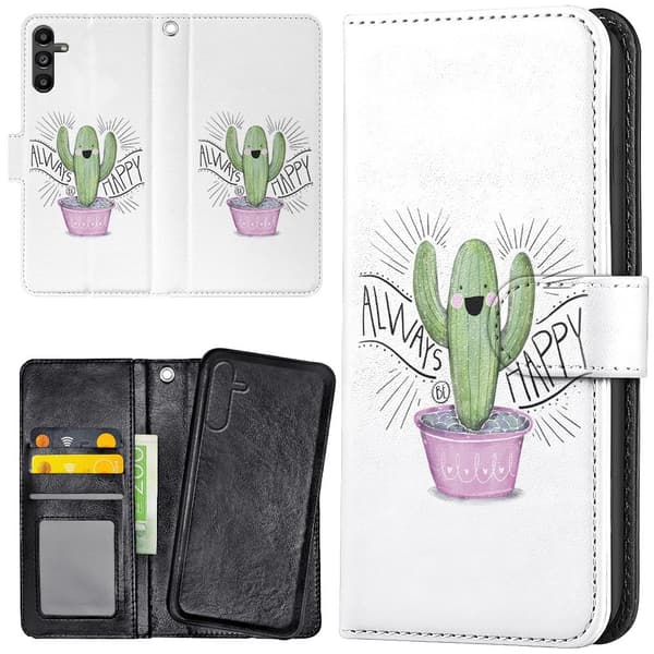 Samsung Galaxy S25 - Lommebok Deksel Happy Cactus