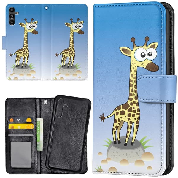 Samsung Galaxy S25 Plus - Lommebok Deksel Tegnet Giraff