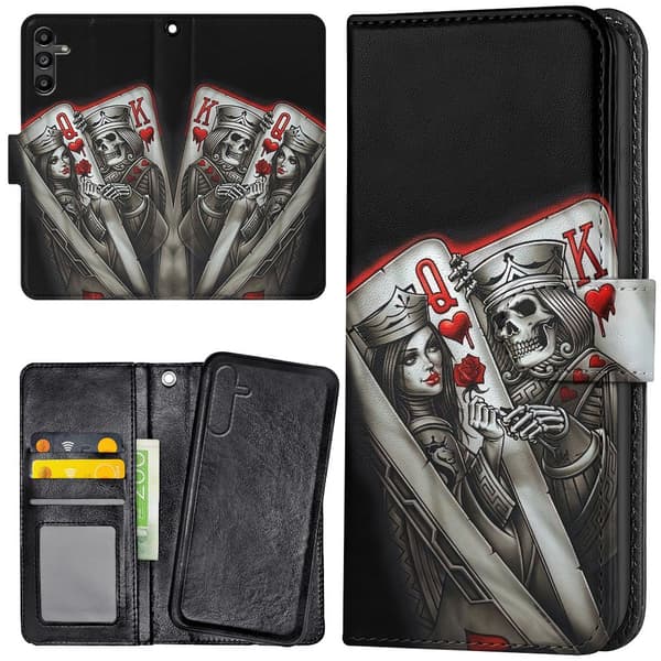 Samsung Galaxy S25 Plus - Lommebok Deksel King Queen Kortstokk