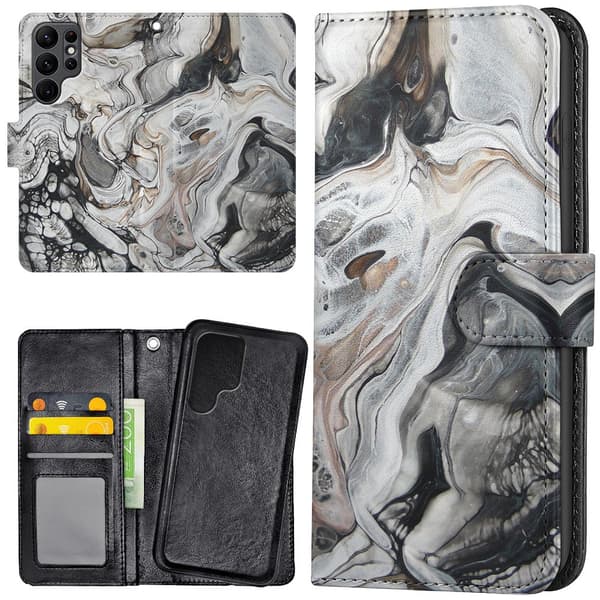 Samsung Galaxy S25 Ultra - Lommebok Deksel Marmor