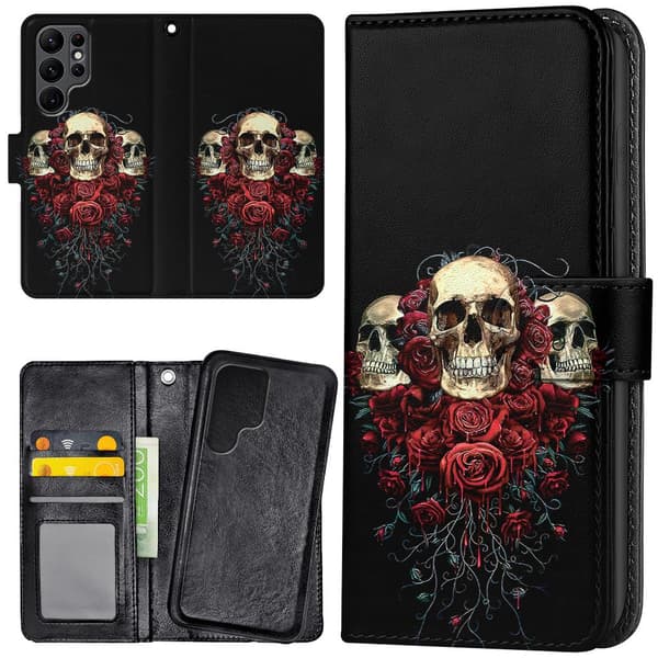 Samsung Galaxy S25 Ultra - Lommebok Deksel Skulls