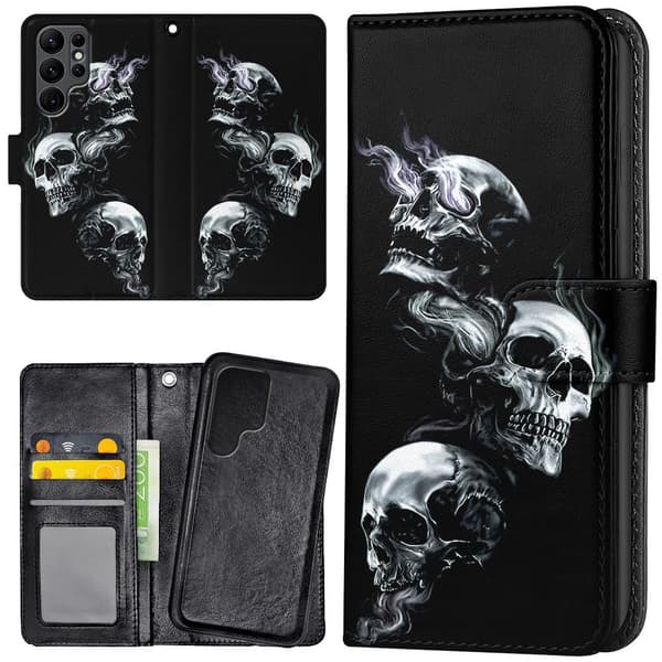 Samsung Galaxy S25 Ultra - Lommebok Deksel Skulls