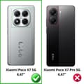 Miniatyrbild 2 av 6: Chock-skydds skal - Phonillico - Xiaomi Poco X7 5G - Mjuk - Transparent - 2 Härdat glas