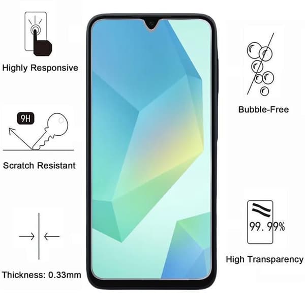 Stötsäker skal - Phonillico - Samsung Galaxy A16 4G/5G - Mjuk - Transparent - 2 Härdat glas