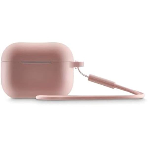 Skyddsetui - HAMA - AirPods Pro 1:a generationen - Silikon - Rosa - Trådlös laddning