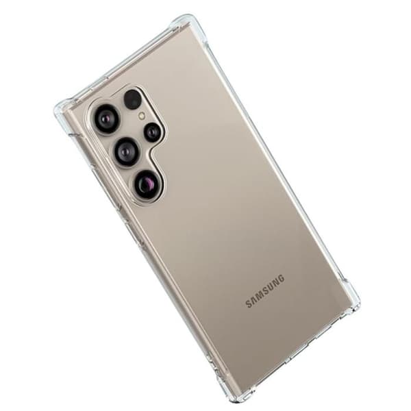 Chocksäker skal - Phonillico - Samsung Galaxy S25 ULTRA - Mjuk - Transparent - 2 Härdat glas