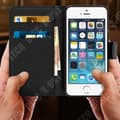 Miniatyrbild 3 av 4: TD® Lämplig för iPhone 5S mobiltelefonfodral flip wallet fodral kort skyddsfodral drop