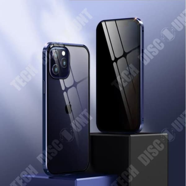 TD® Lämplig för iPhone12 dubbelsidigt telefonfodral Apple 12 Pro skyddande magnetisk metallram guld