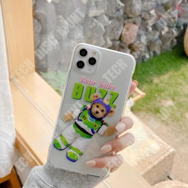 TD® nytt mobiltelefonfodral iphone12 söt björn Silikontelefonfodral
