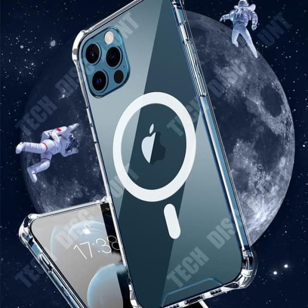 TD® Lämplig för iPhone12 Apple mobiltelefonfodral genomskinligt trådlöst magnetiserat mobiltelefonfodral
