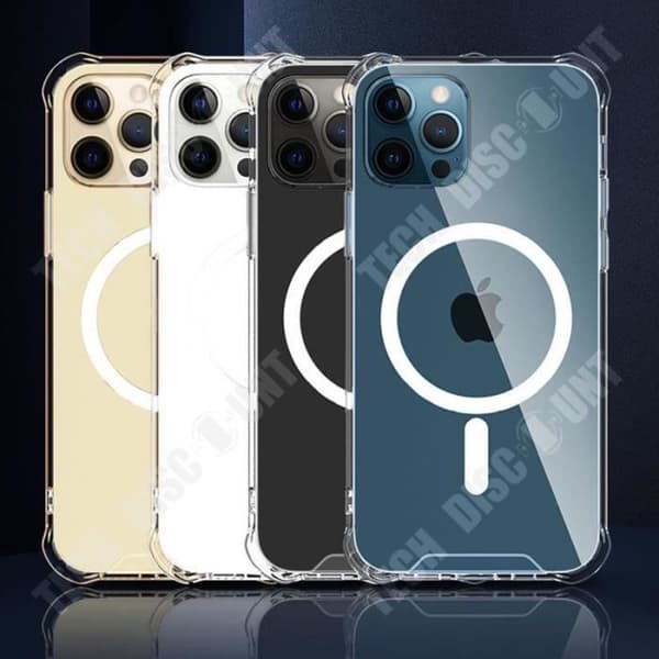 TD® Lämplig för iPhone12 Apple mobiltelefonfodral genomskinligt trådlöst magnetiserat mobiltelefonfodral