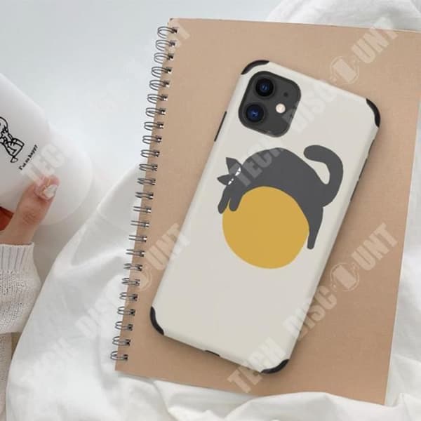 TD® handmålad kattungekonst för Apple iPhone12 mobilfodral Charmigt silikonfodral