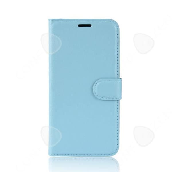 CONFO Wiko y80 Fodral - Ny PU-läderplånbok med stötsäkert ställ Wiko y80 Fodral - Blå