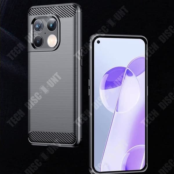 TD® Borstad kolfiber telefonfodral OnePlus10 Pro Silikon Mjukt Fodral Fullt skydd Anti-fingeravtryck