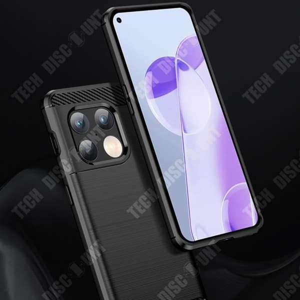 TD® Borstad kolfiber telefonfodral OnePlus10 Pro Silikon Mjukt Fodral Fullt skydd Anti-fingeravtryck