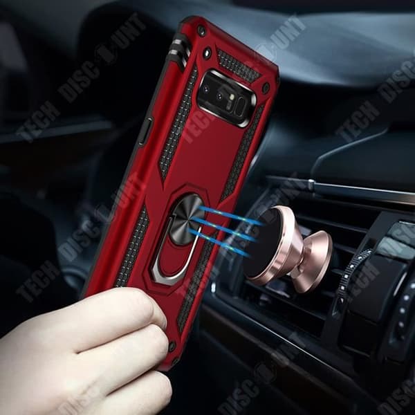 TD® magnetiskt bilfodral för Samsung Galaxy Note8 All-inclusive metallringhållare Mjuk och hållbar kombination