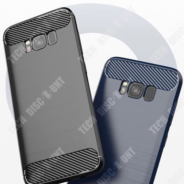 TD® Samsung Galaxy S8 telefonfodral S8 kolfiber Anti-fall och anti-kollisionsskydd