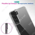 Miniatyrbild 4 av 4: TD® genomskinligt telefonfodral mot fingeravtryck för Samsung Galaxy S22 Dammtät TPU-material Metallstruktur n