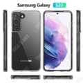 Miniatyrbild 2 av 4: TD® genomskinligt telefonfodral mot fingeravtryck för Samsung Galaxy S22 Dammtät TPU-material Metallstruktur n