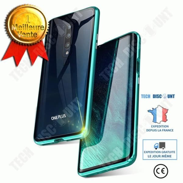 TD® Lämplig för Oneplus 8 mobiltelefonfodral dubbelsidigt magnetiskt glasfodral All-inclusive skyddsfodral