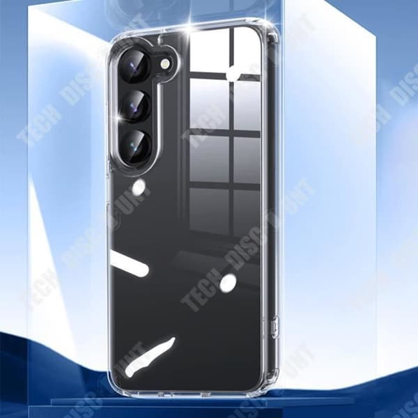 TD® Fallbeständigt telefonfodral Lämplig för S23-linsskydd Gultåligt genomskinligt fodral
