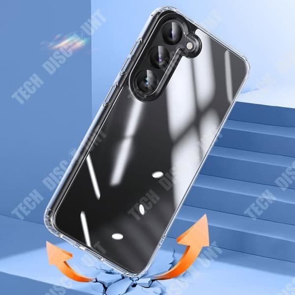 TD® Fallbeständigt telefonfodral Lämplig för S23-linsskydd Gultåligt genomskinligt fodral