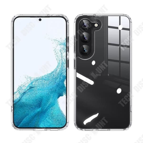 TD® Fallbeständigt telefonfodral Lämplig för S23-linsskydd Gultåligt genomskinligt fodral