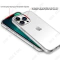 Miniatyrbild 3 av 4: TD® Lämplig för iPhone 14 Pro mobiltelefonfodral vattentätt silikonskydd genomskinligt mjukt fodral