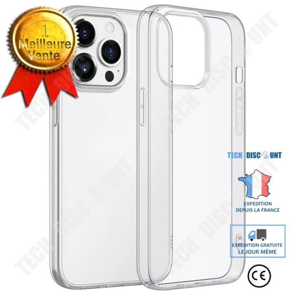 TD® Lämplig för iPhone 14 Pro mobiltelefonfodral vattentätt silikonskydd genomskinligt mjukt fodral