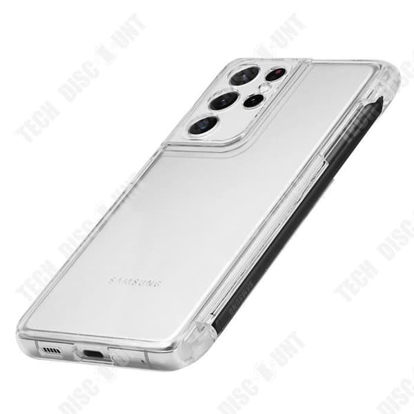 TD® Transparent vattentätt telefonfodral för Samsung Galaxy S21 Ultra med S-pen Slot Skyddsfodral