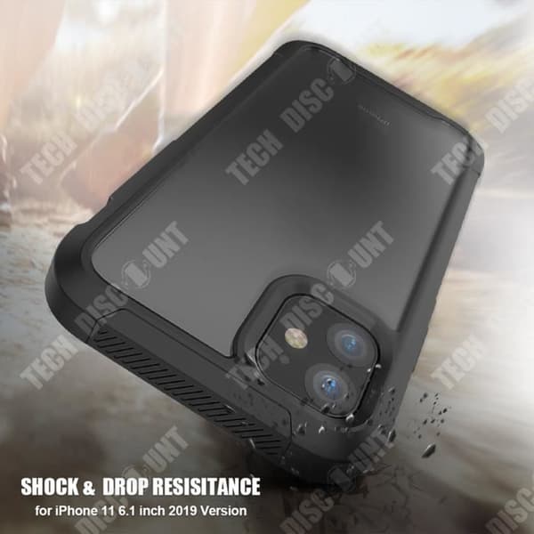 TD® Anti-kollisionstelefonfodral för iPhone 11 6,1 tum Anti-fingeravtryck TPU + PC-skal